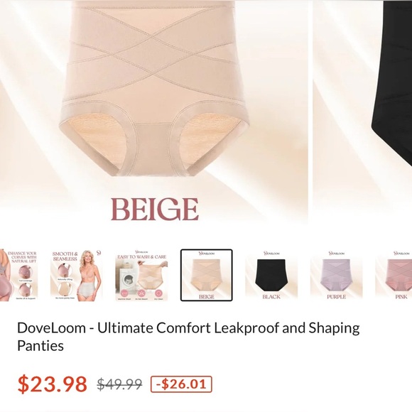 Sundays Women's Underwear Set - Peach, Cream, Pink - Picture 4 of 6